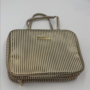 Vince Camuto Metallic Striped Cosmetic Hanging Bag